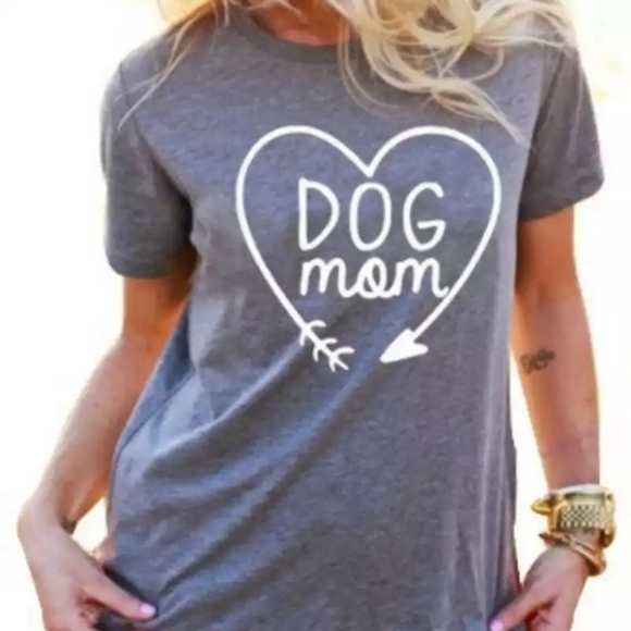 Tops - NEW Grey Dog Mom TShirt Tops - NEW Grey Dog Mom TShirt